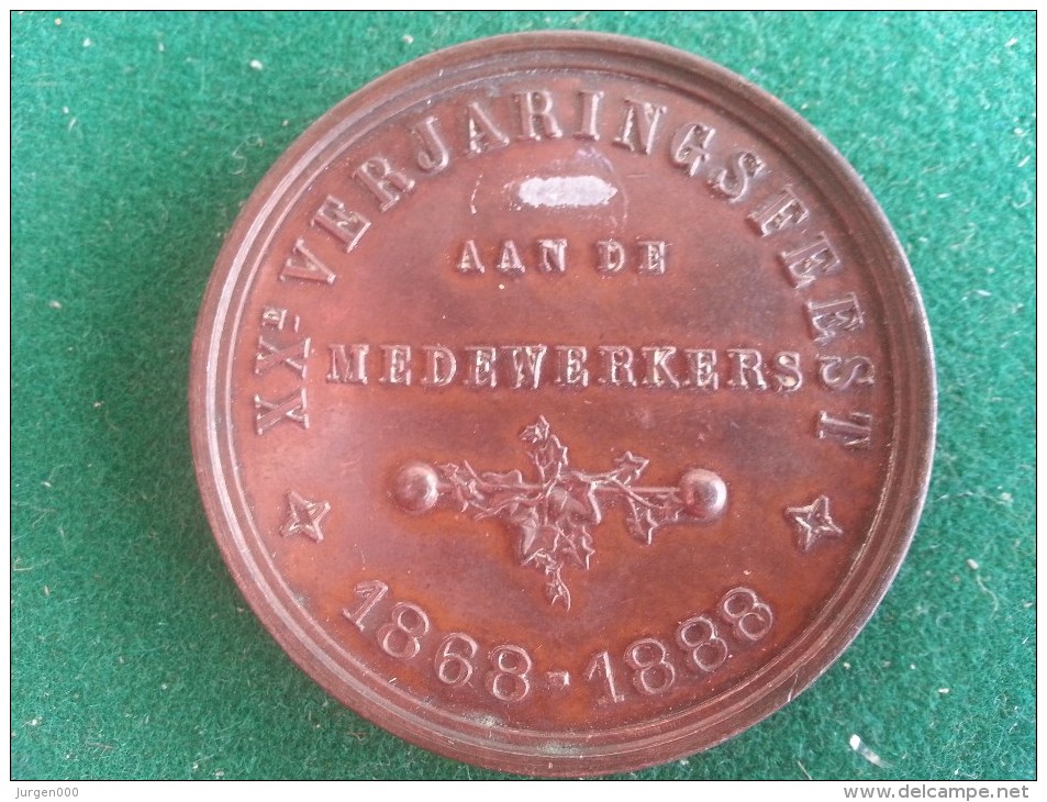 Gymnastische Volkskring Antwerpen, Rust Roest, 1888 (Baetes), 32 Gram (medailles0131) - Altri & Non Classificati