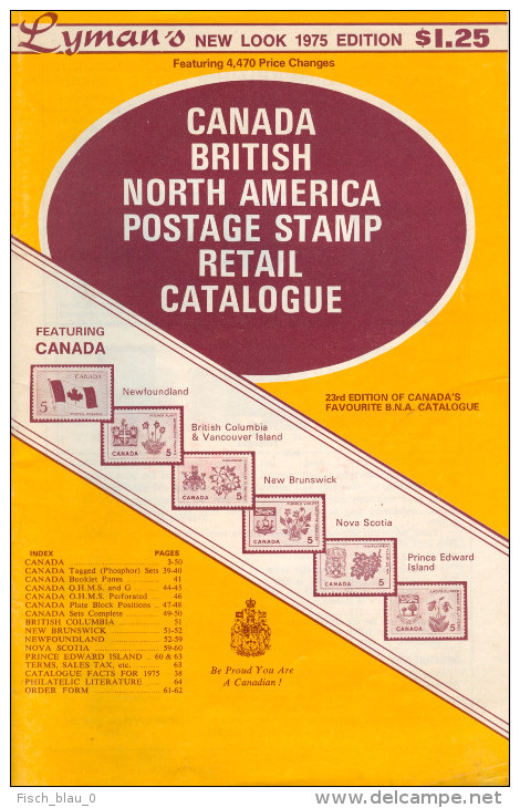 Lymans's Canada British North America Postage Stamp Retail Catalogue 1975 Kanada Briefmarke Philatelie - Sonstige & Ohne Zuordnung