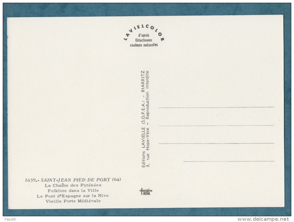 64 - PYRÉNÉES-ATLANTIQUES - SAINT-JEAN-PIED-DE-PORT - 20 scans - lot de 10 cartes postales modernes -non écrites