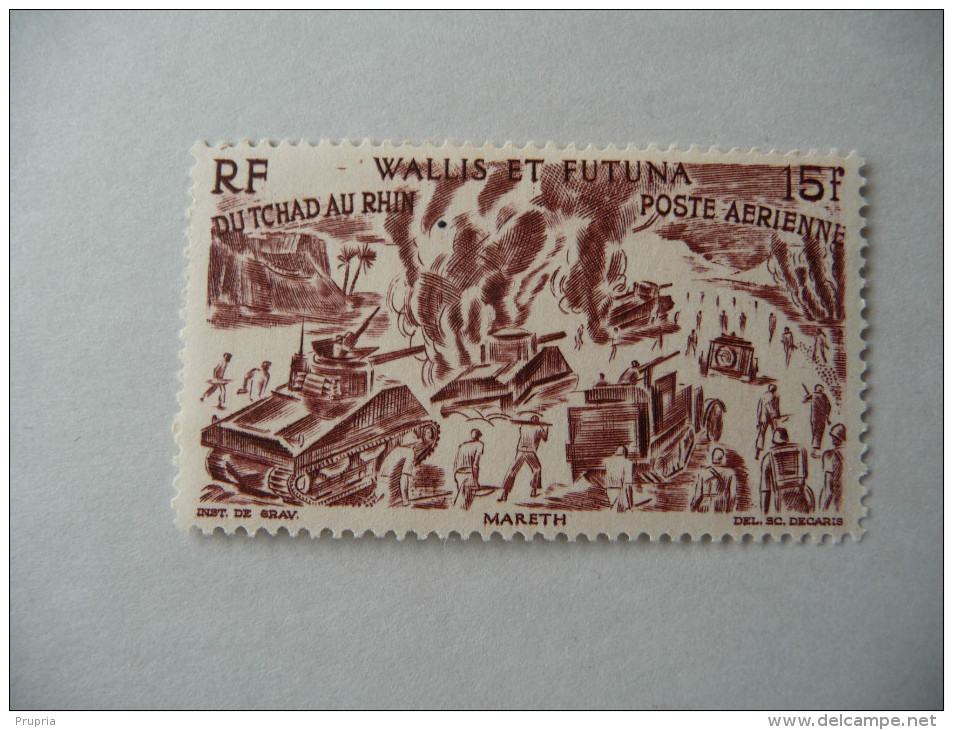 Wallis Et Futuna  1946  N°  PA 7  Y&T  "Du Tchad Au Rhin"  1V  Neuf( Trace Charniere) - Unused Stamps