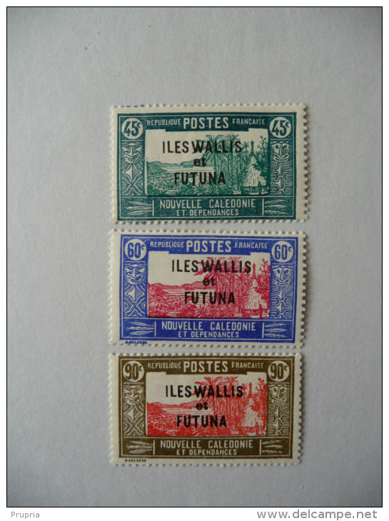 Wallis Et Futuna  1939/40  N°  78 à 80  Y&T  "Nvelle Caledo. Surch. Wallis Et Fununa"  3V  Neuf - Ongebruikt