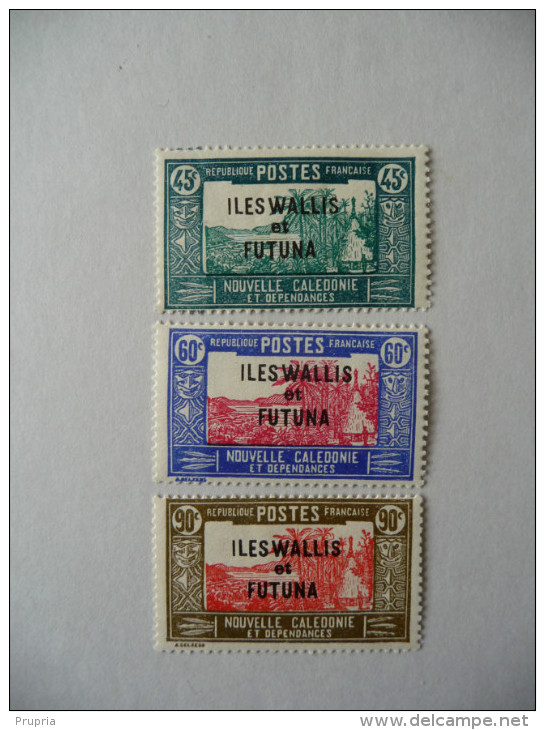 Wallis Et Futuna  1939/40  N°  78 à 80  Y&T  "Nvelle Caledo. Surch. Wallis Et Fununa"  3V  Neuf - Nuovi