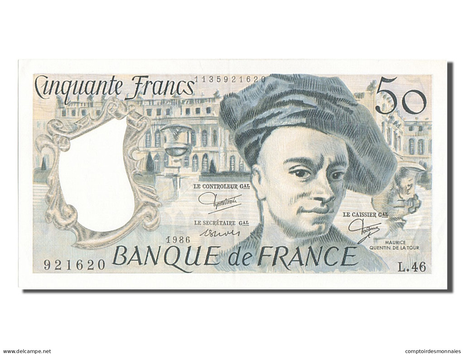 Billet, France, 50 Francs, 50 F 1976-1992 ''Quentin De La Tour'', 1986, SUP - 50 F 1976-1992 ''Quentin De La Tour''