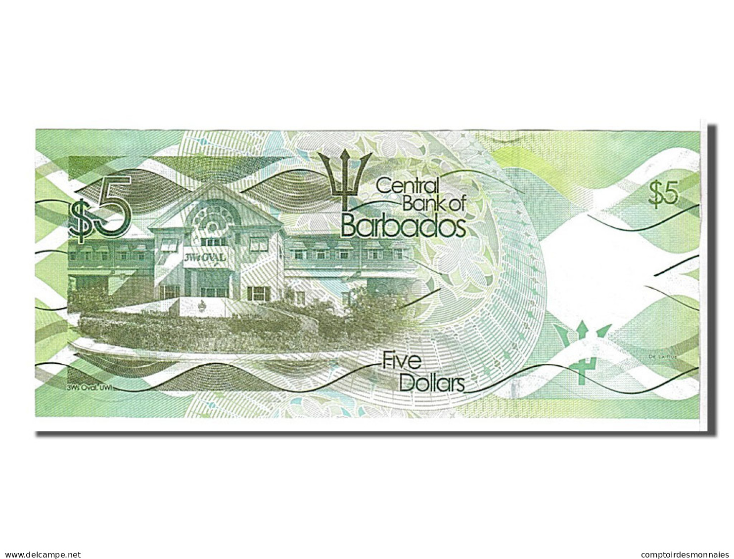 Billet, Barbados, 5 Dollars, 2013, KM:74, NEUF - Barbados