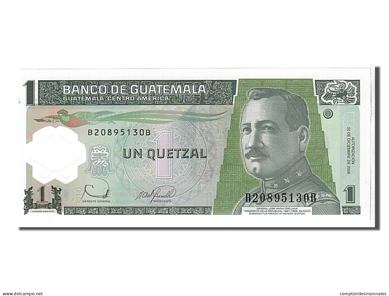 Billet, Guatemala, 1 Quetzal, 2006, KM:109, NEUF - Guatemala