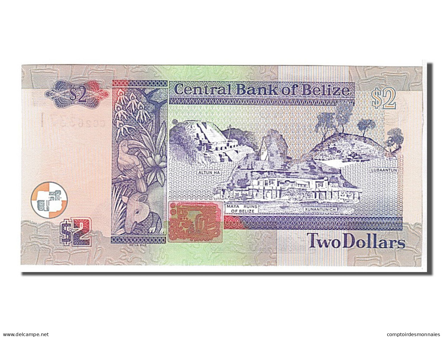 Billet, Belize, 2 Dollars, 2002, KM:60b, NEUF - Belice