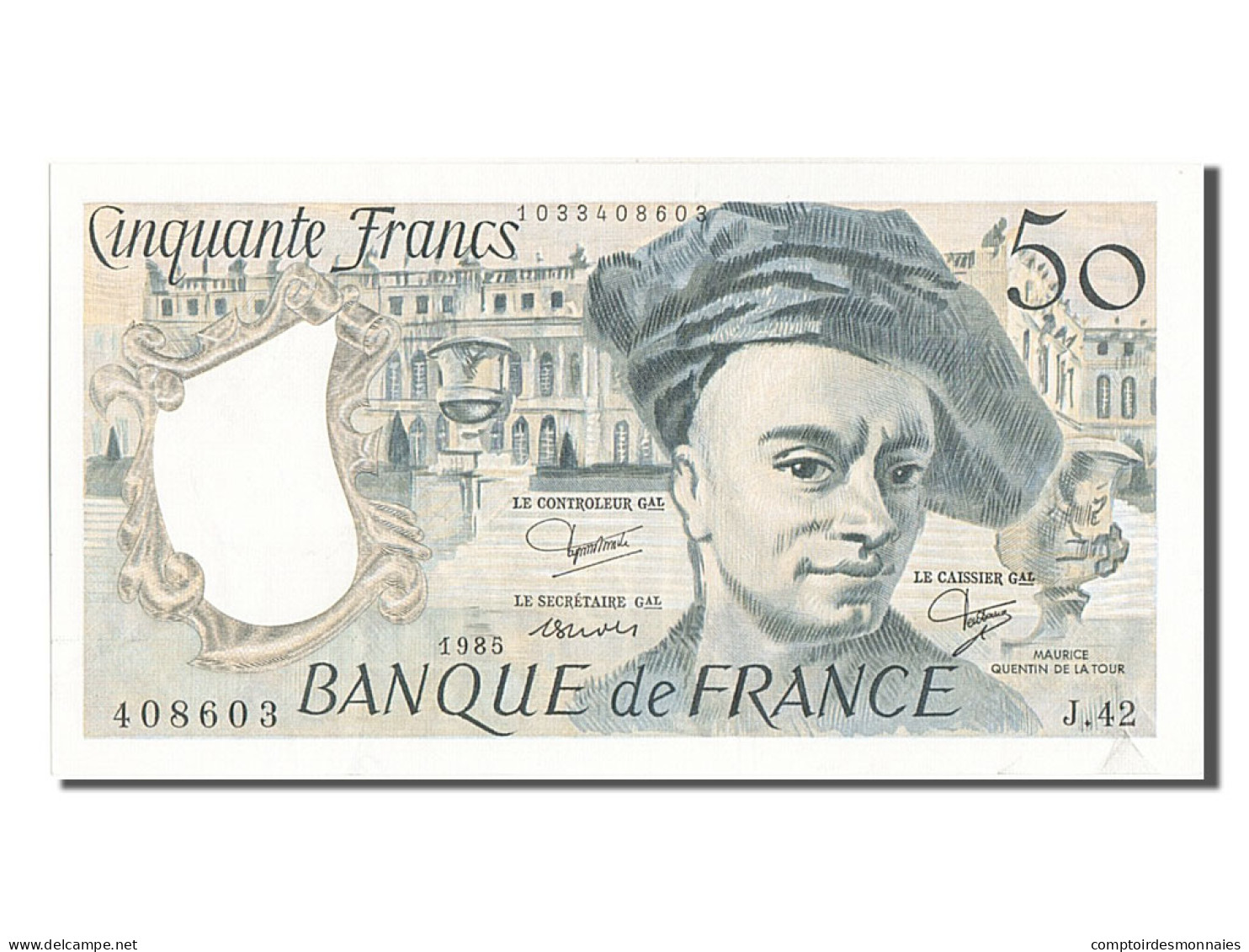 Billet, France, 50 Francs, 50 F 1976-1992 ''Quentin De La Tour'', 1985, SUP - 50 F 1976-1992 ''quentin De La Tour''