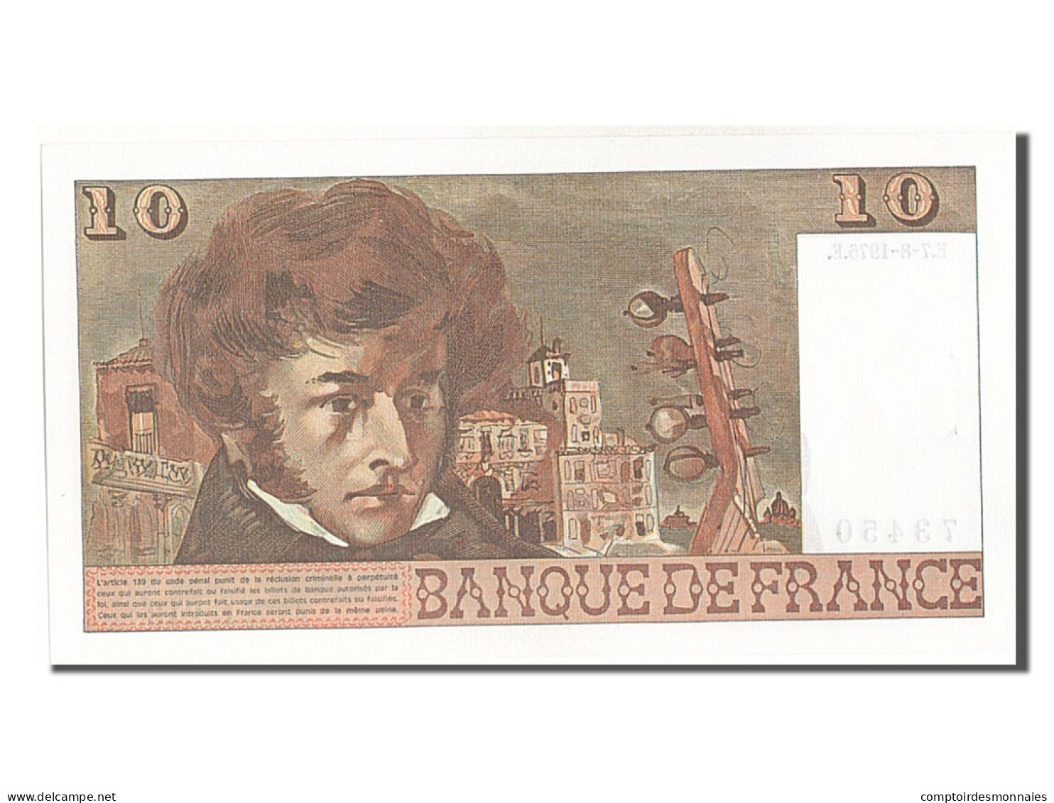 Billet, France, 10 Francs, 10 F 1972-1978 ''Berlioz'', 1975, 1975-08-07, SPL - 10 F 1972-1978 ''Berlioz''