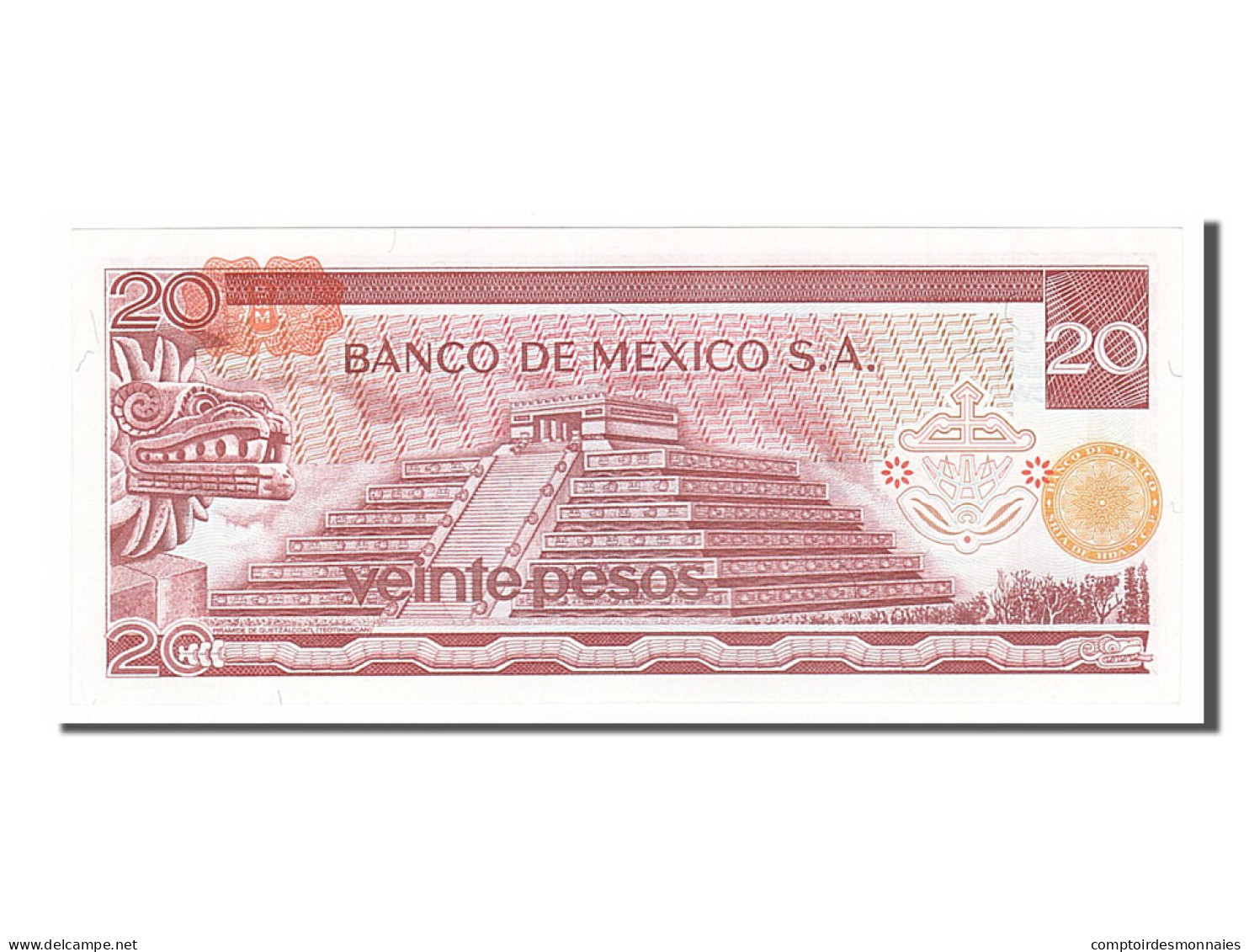 Billet, Mexique, 20 Pesos, 1977, 1977-07-08, NEUF - Mexique