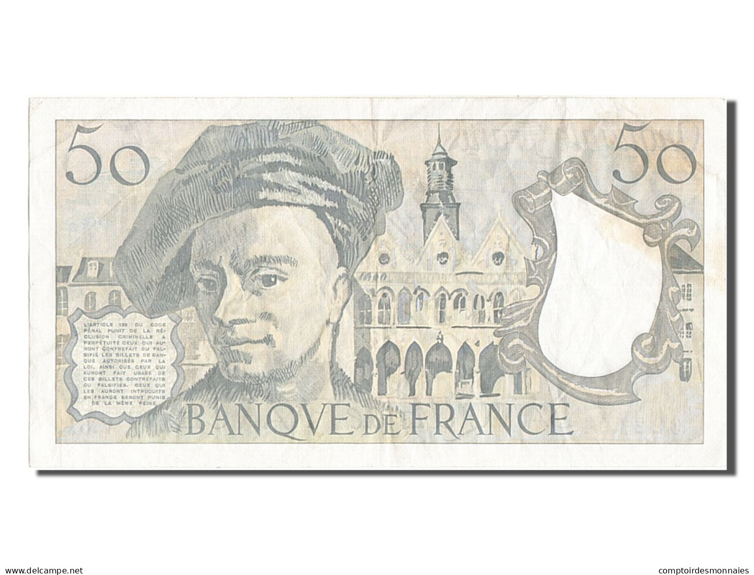 Billet, France, 50 Francs, 50 F 1976-1992 ''Quentin De La Tour'', 1990, TB+ - 50 F 1976-1992 ''Quentin De La Tour''