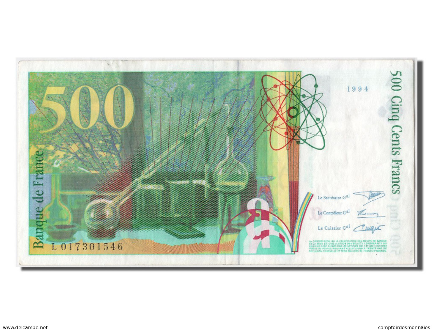 Billet, France, 500 Francs, 500 F 1994-2000 ''Pierre Et Marie Curie'', 1994 - 500 F 1994-2000 ''Pierre Et Marie Curie''