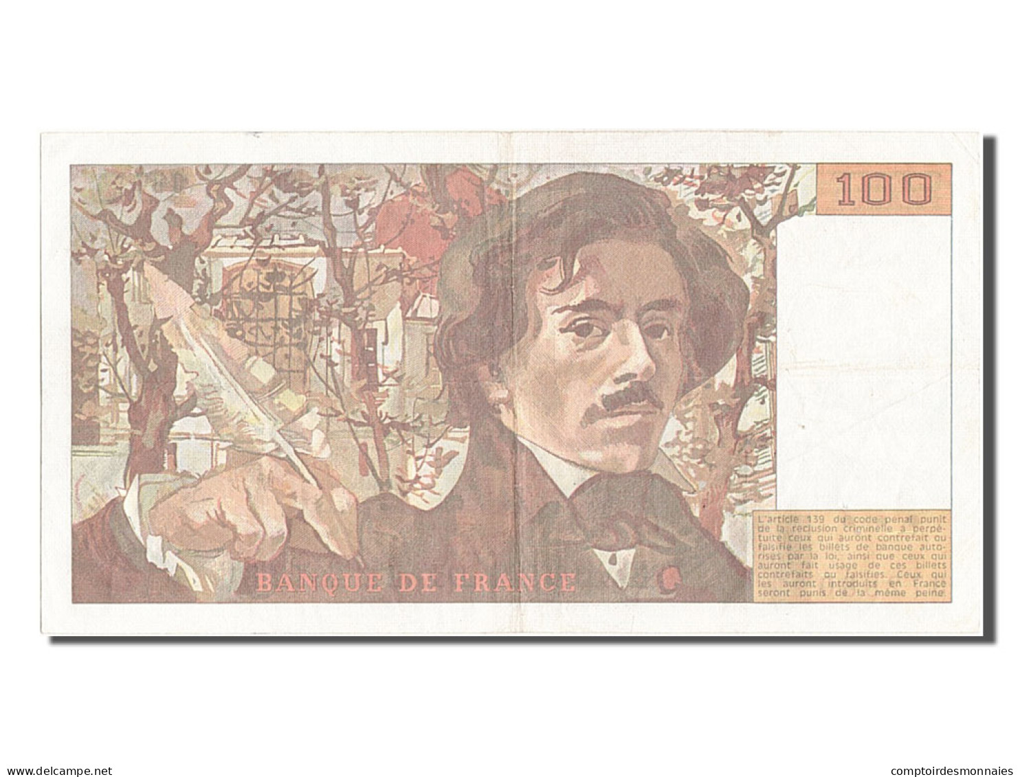 Billet, France, 100 Francs, 100 F 1978-1995 ''Delacroix'', 1989, TTB - 100 F 1978-1995 ''Delacroix''