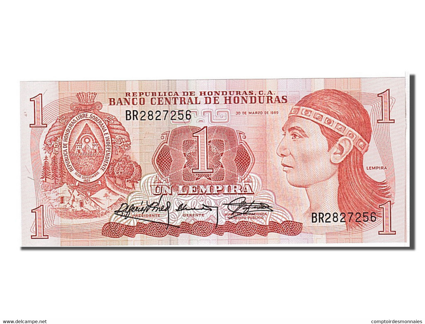 Billet, Honduras, 1 Lempira, 1989, KM:68a, NEUF - Honduras