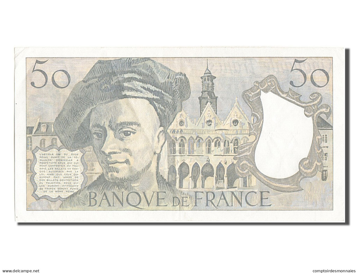 Billet, France, 50 Francs, 50 F 1976-1992 ''Quentin De La Tour'', 1987, TTB+ - 50 F 1976-1992 ''Quentin De La Tour''