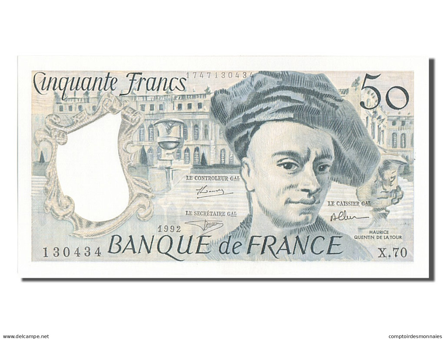 Billet, France, 50 Francs, 50 F 1976-1992 ''Quentin De La Tour'', 1992, NEUF - 50 F 1976-1992 ''quentin De La Tour''