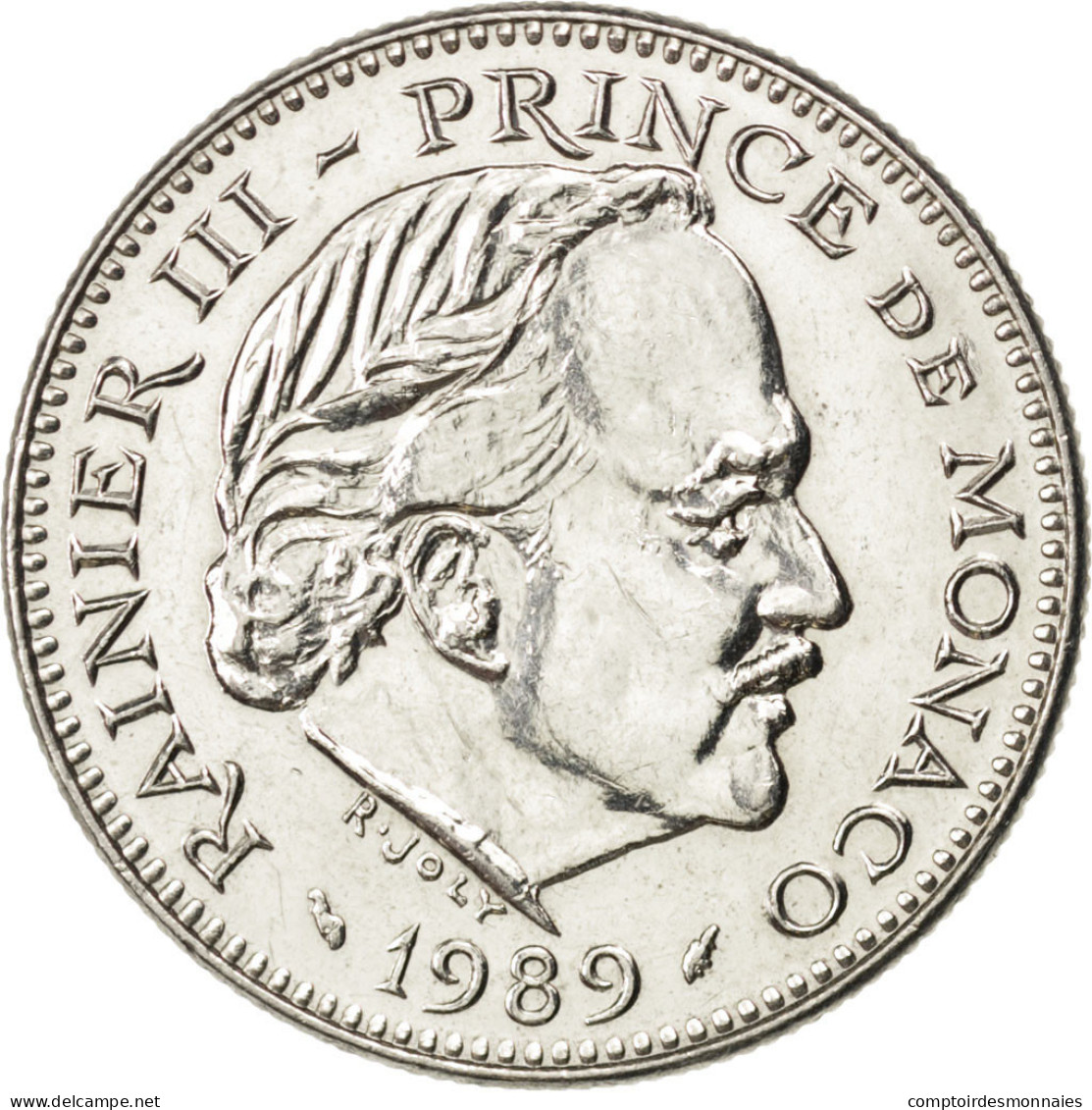 Monnaie, Monaco, Rainier III, 5 Francs, 1989, SPL, Copper-nickel, KM:150 - 1960-2001 Nouveaux Francs