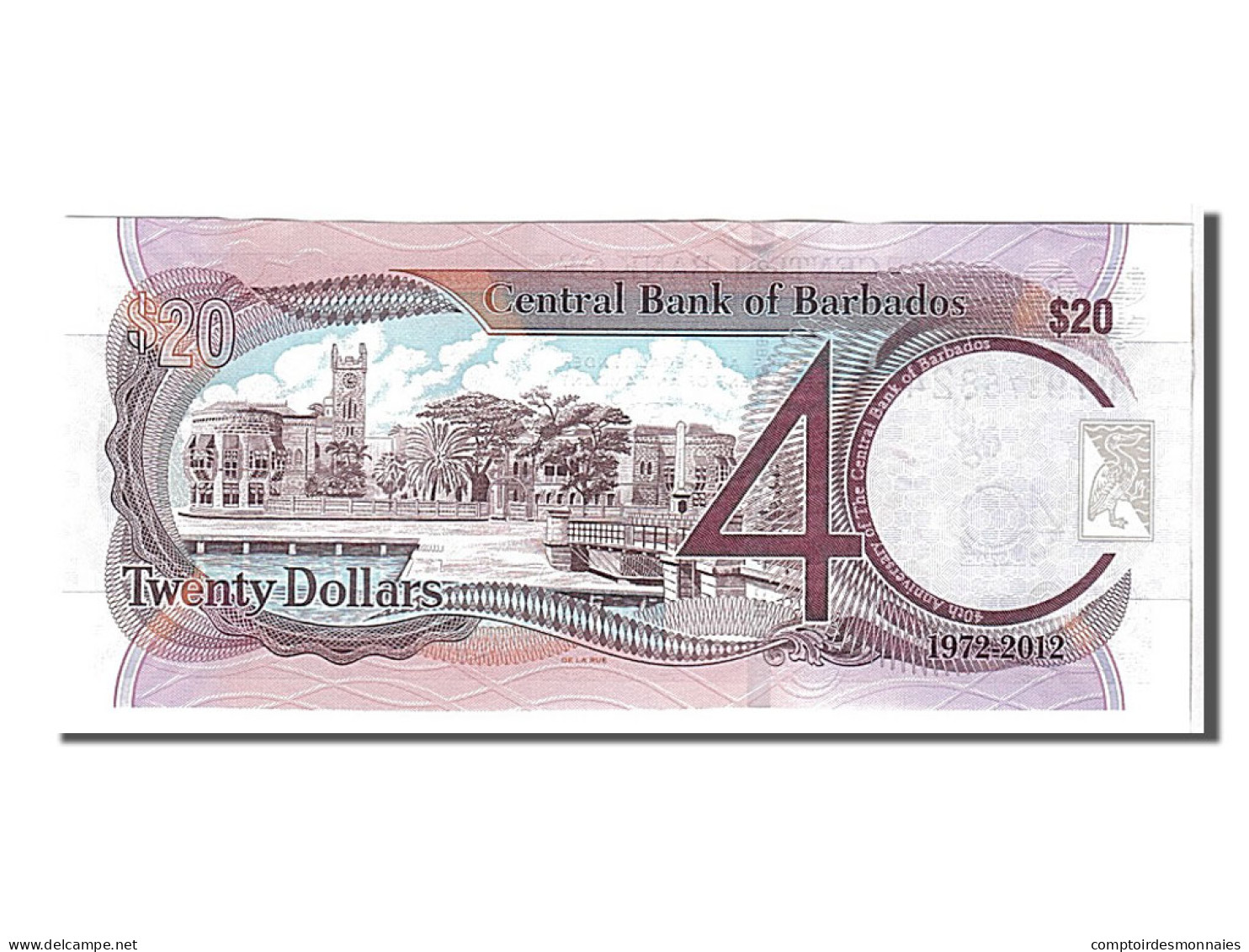 Billet, Barbados, 20 Dollars, 2012, KM:72, NEUF - Barbados