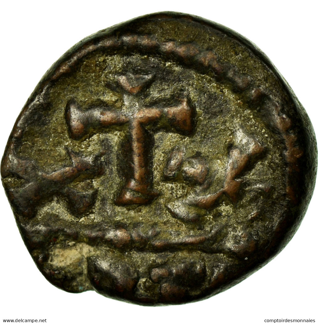 Monnaie, Constans II, Demi-Follis, TTB, Bronze - Byzantinische Münzen