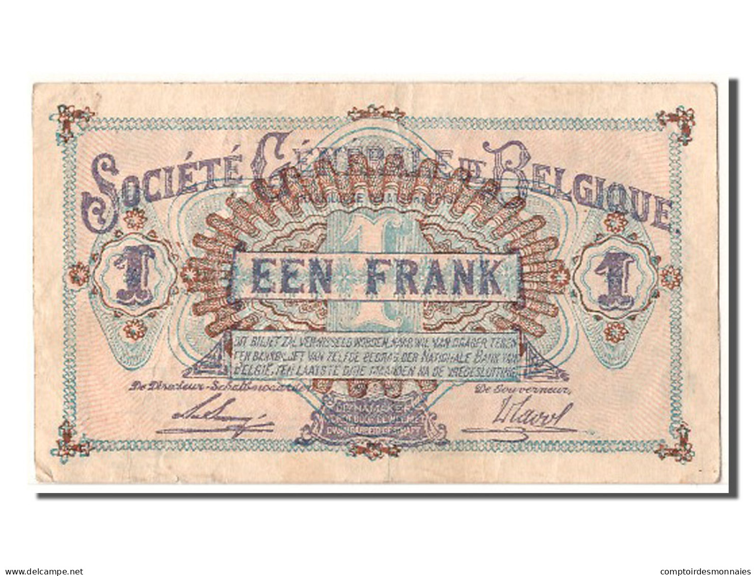 Billet, Belgique, 1 Franc, 1917, 1917-05-23, TTB+ - 1-2 Franchi