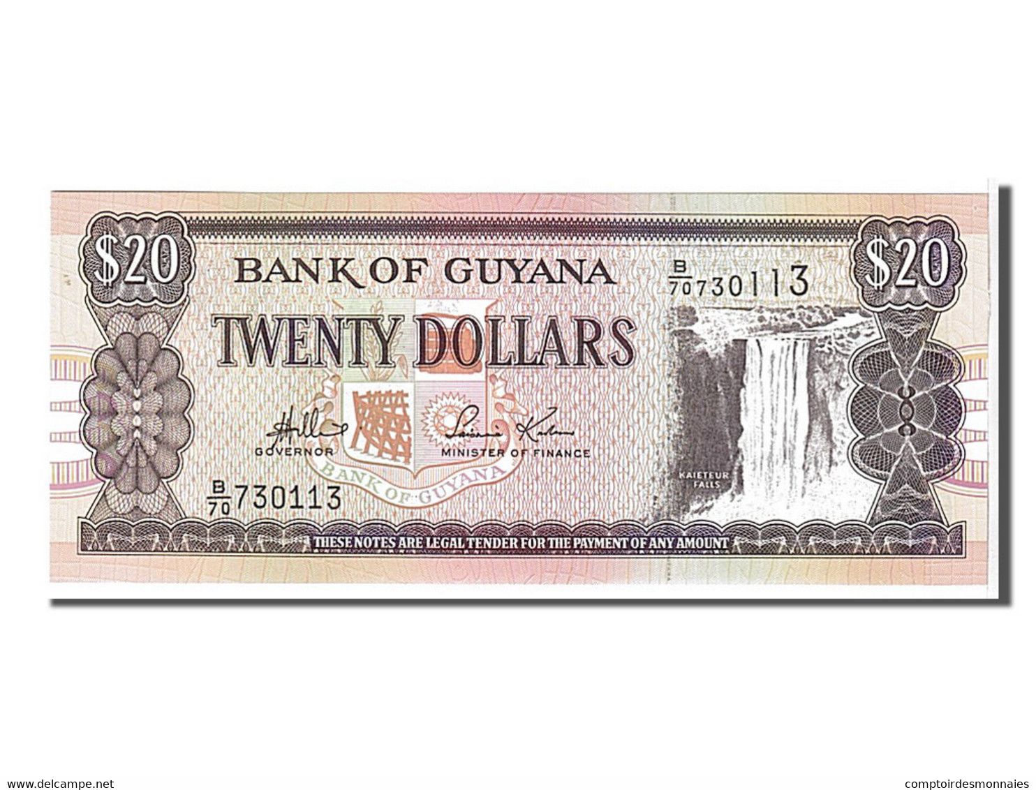 Billet, Guyana, 20 Dollars, 1996, NEUF - Guyana