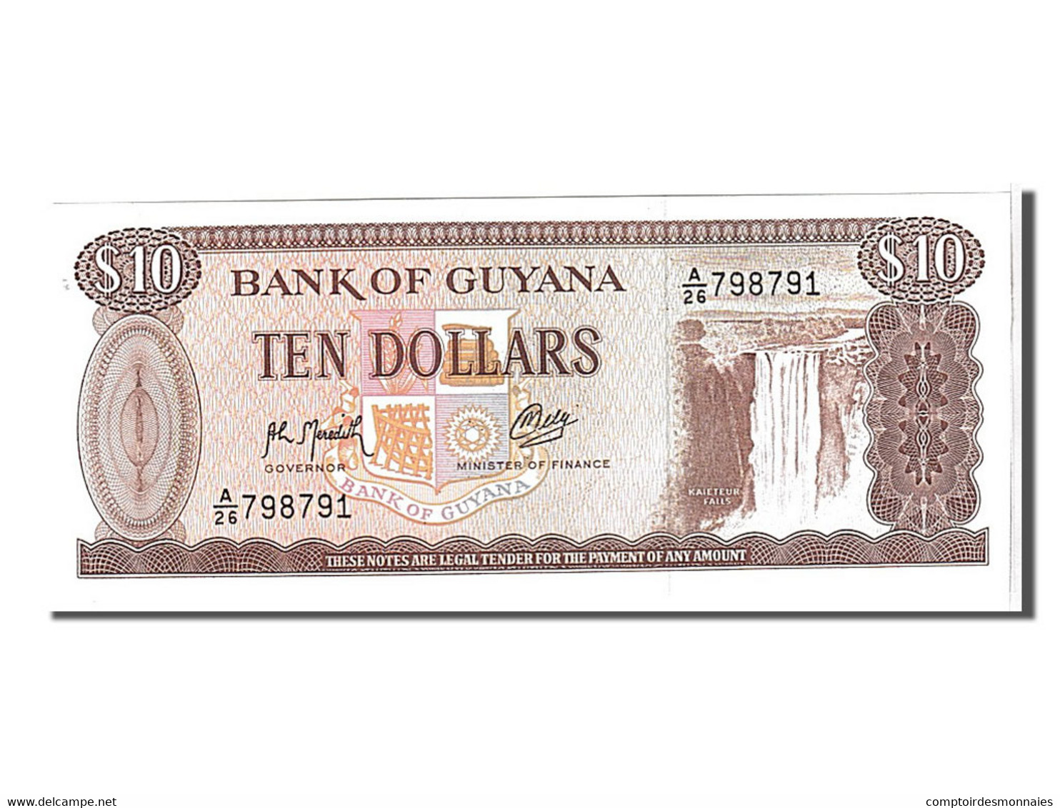 Billet, Guyana, 10 Dollars, 1992, KM:23f, NEUF - Guyana