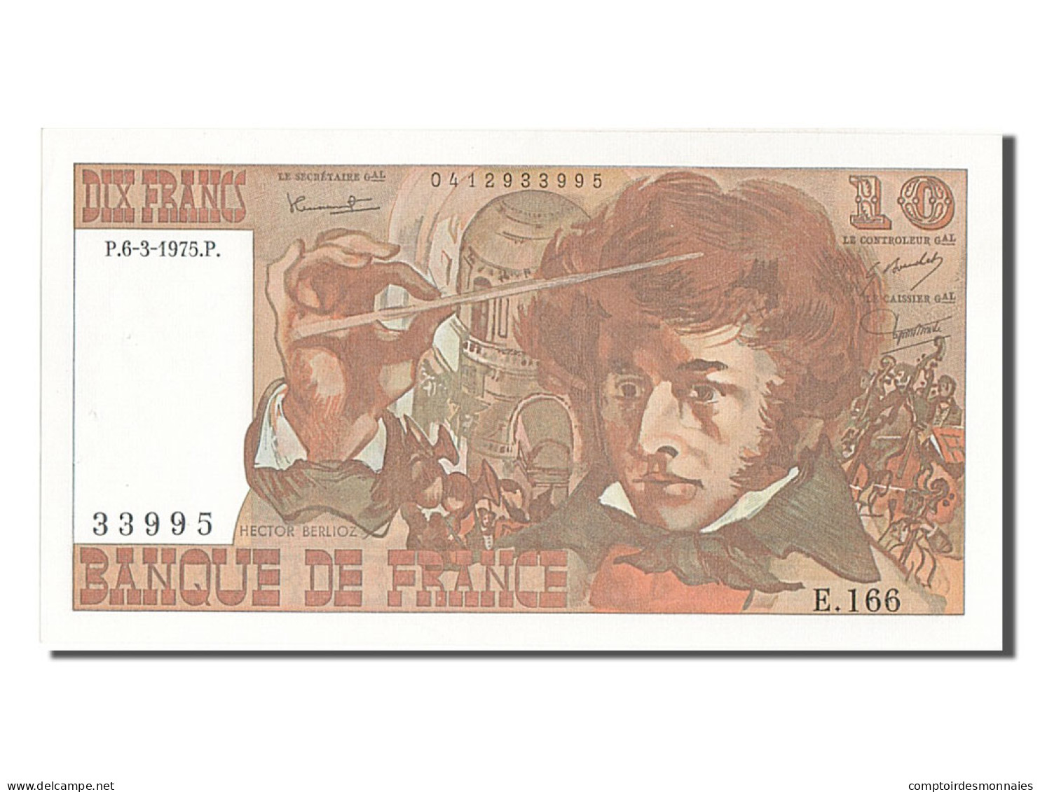 Billet, France, 10 Francs, 10 F 1972-1978 ''Berlioz'', 1975, 1975-03-06, SPL - 10 F 1972-1978 ''Berlioz''