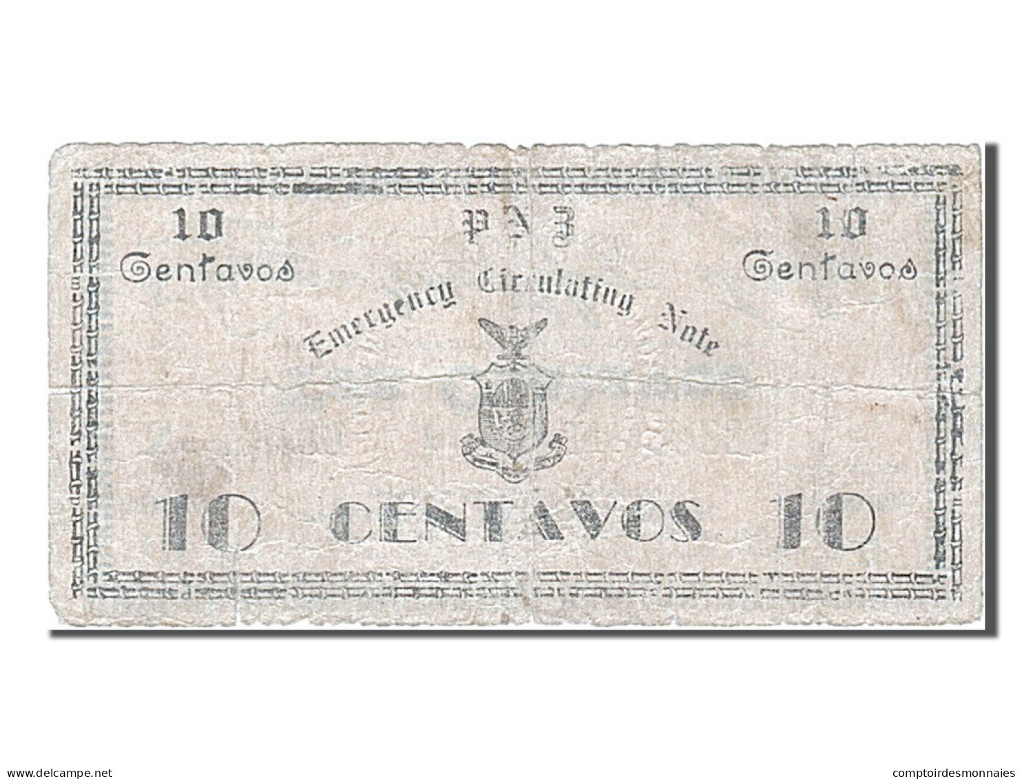 Billet, Philippines, 10 Centavos, 1942, TB - Filipinas