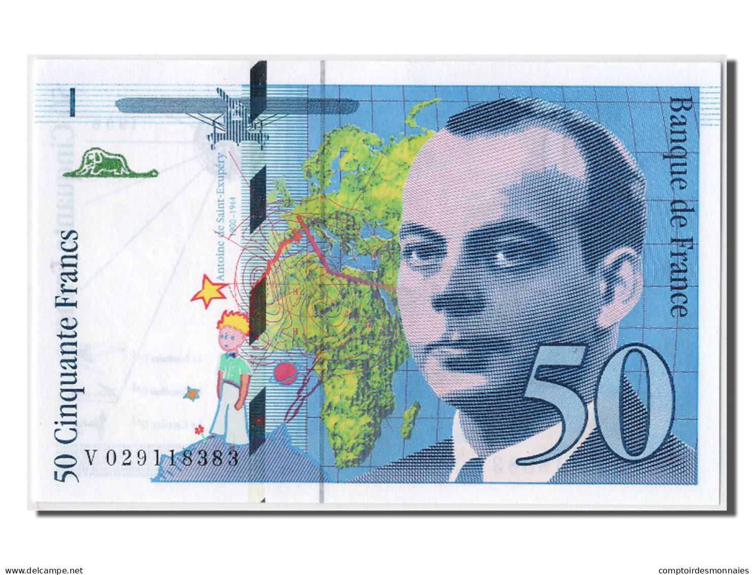 Billet, France, 50 Francs, 50 F 1992-1999 ''St Exupéry'', 1996, NEUF - 50 F 1992-1999 ''St Exupéry''