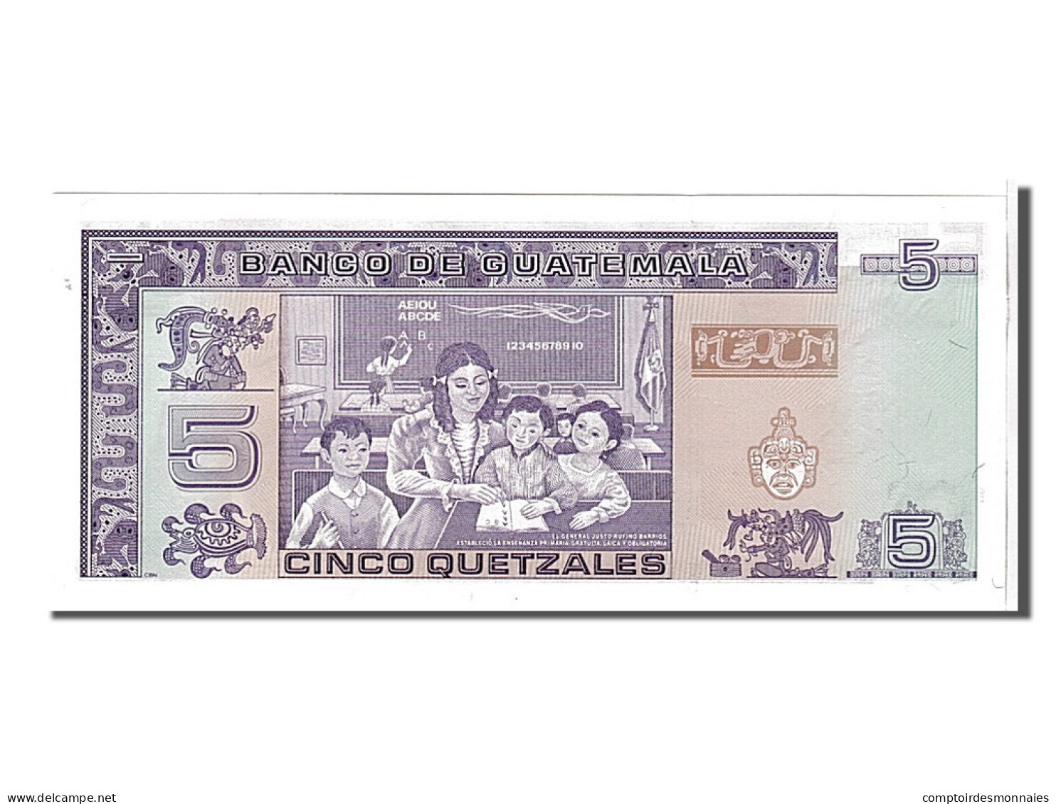 Billet, Guatemala, 5 Quetzales, 1992, KM:74b, NEUF - Guatemala