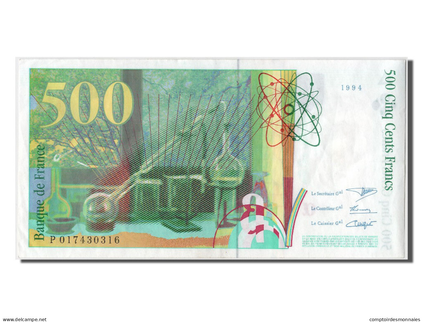 Billet, France, 500 Francs, 500 F 1994-2000 ''Pierre Et Marie Curie'', 1994 - 500 F 1994-2000 ''Pierre En Marie Curie''