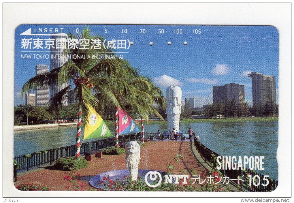 SINGAPOUR TELECARTE JAPON PALMIER - Singapour