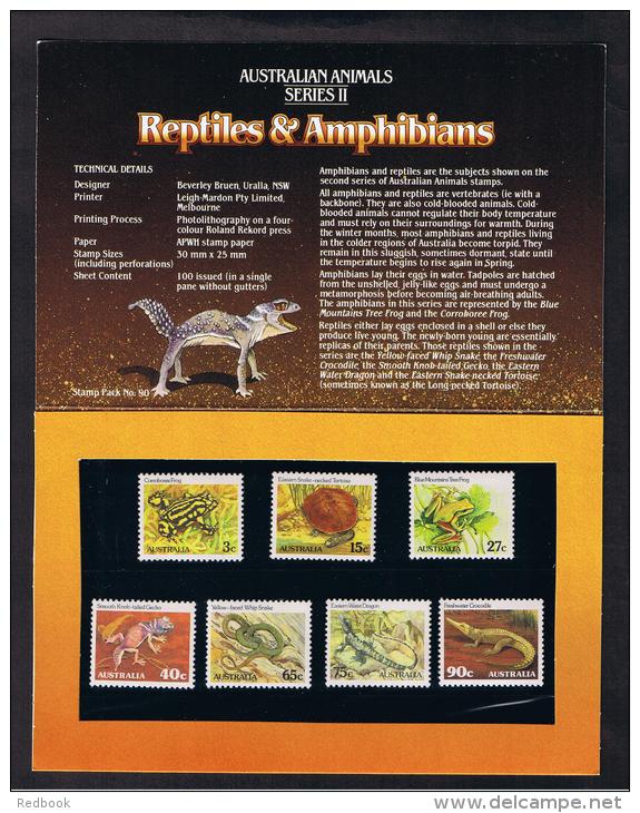 RB 986 - Australia 1981 Presentation Pack - Reptiles &amp; Amphibians - SeriesII - Mint Stamps