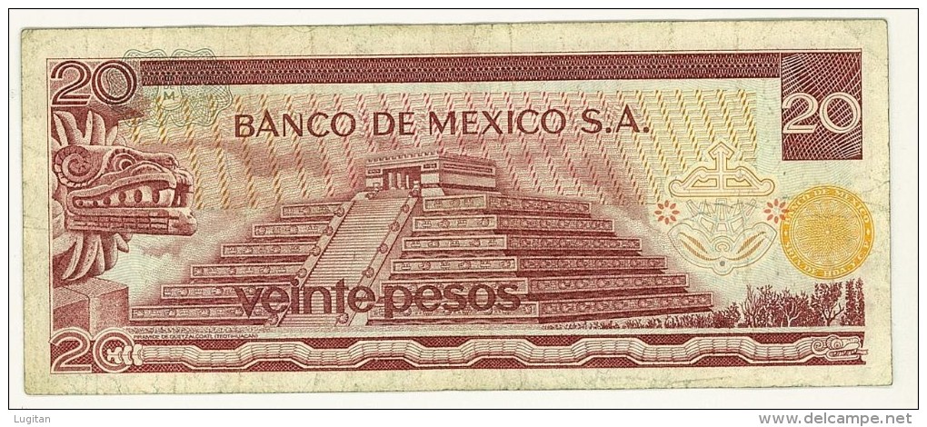 MESSICO - MEXICO - 20 PESOS ANNO 1972 - QUALITA'm B - Mexiko