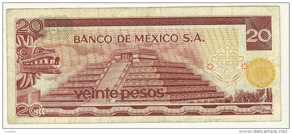 MESSICO - MEXICO - 20 PESOS ANNO 1972 - QUALITA'm B - Mexico