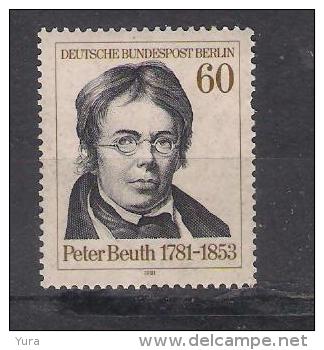 Berlin 1981 Mi Nr 654 MNH   (a2p14) - Unused Stamps