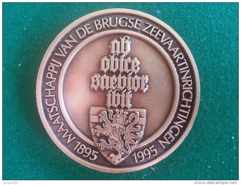 Maatschappij Van De Brugse Zeevaartinrichtigen, 1895-1995, 62 Gram (medailles0155) - Otros & Sin Clasificación