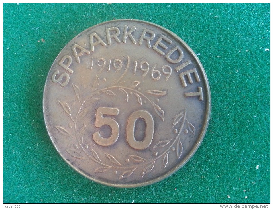 Spaarkrediet, 1919-1969, 19 Gram (medailles0167) - Professionali / Di Società
