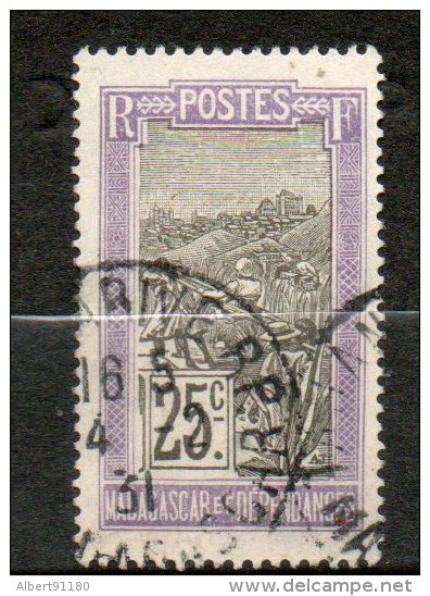 MADAGASCAR  25c Violet Noirt 1922-26 N°134 - Oblitérés