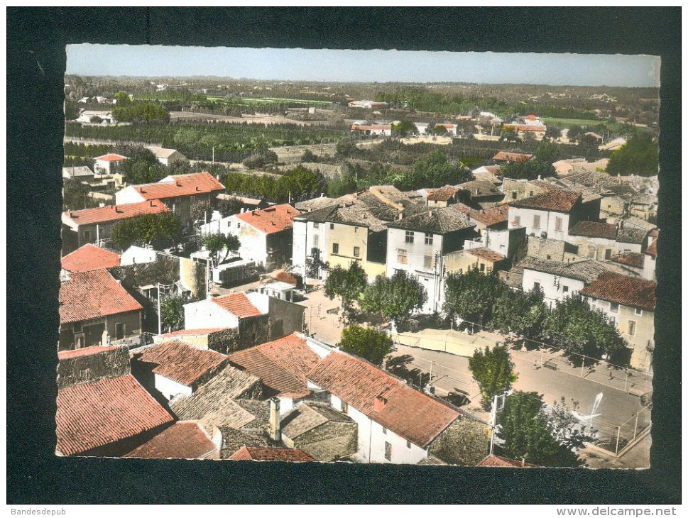 En Avion Au-dessus De SARRIANS (84) - Stade Et Ecoles  ( Ecole Stadium Vue Aerienne LAPIE 12) - Sarrians