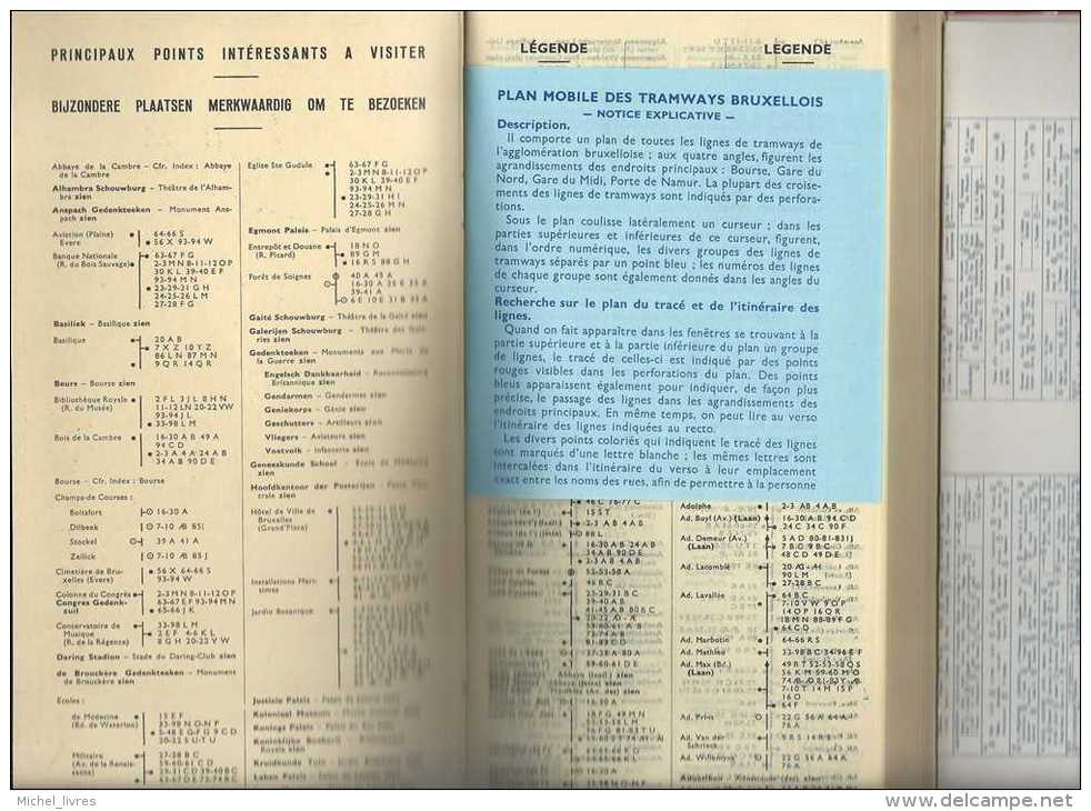 Les Tramways Bruxellois - Guide Pour L'exposition 1935 - Tarifs Pleins En Vigueur Le 1-2-1935 - Cartes Mobiles Du Réseau - Tourisme