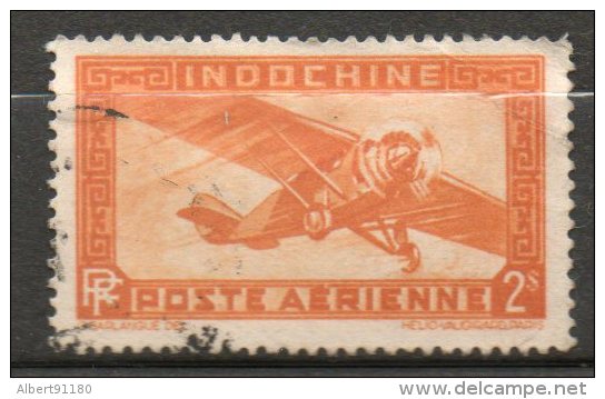 INDOCHINE  P Aérienne 2pi Jaune Orange 1933-38  N°12 - Luftpost