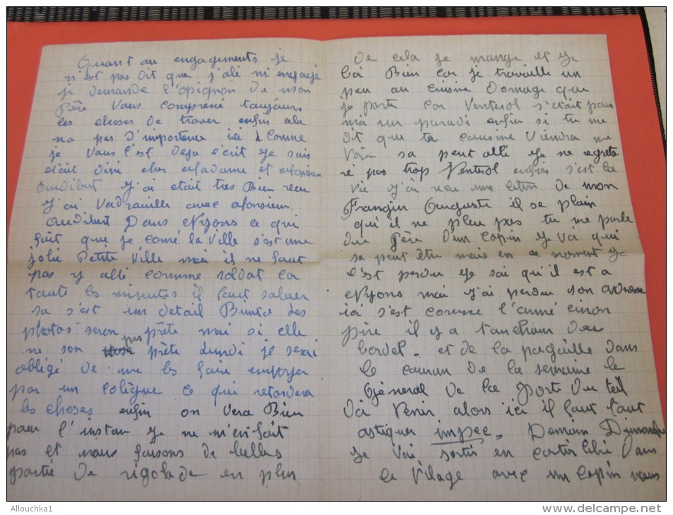 1942 Lettre >Olivieri JP Matricule 7464 Chantier De Jeunesse Collaboration Pétain Seul S Lettre>parents Pâtisserie - Guerre De 1939-45