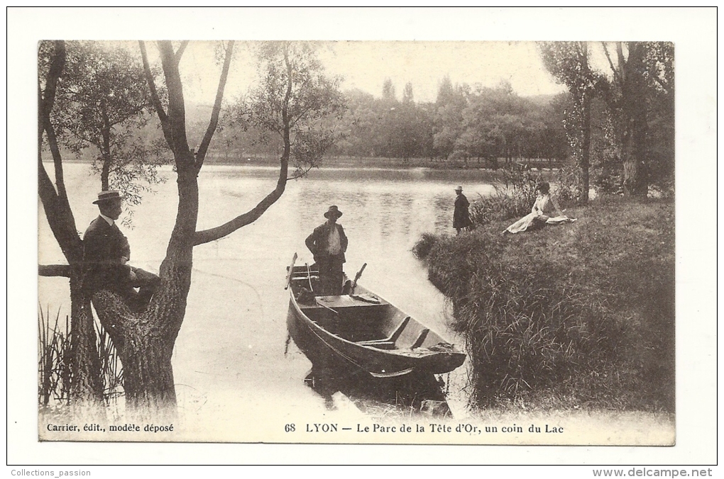 Cp, 69, Lyon, Le Parc De La Tête D'Or, Un Coin Du Lac - Sonstige & Ohne Zuordnung