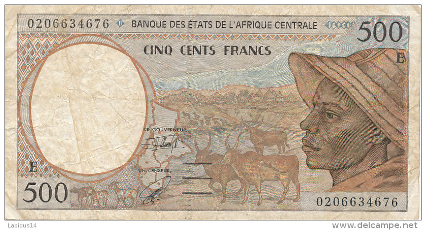 BILLETS DE 500 FRANCS   BANQUE DES ETATS DE L'AFRIQUE CENTRALE - États D'Afrique Centrale