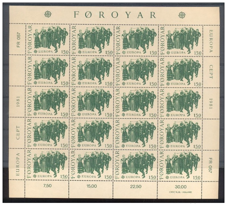 MAP17---- N° 63/64  MI  XX  MNH VELLETJES - Faroe Islands