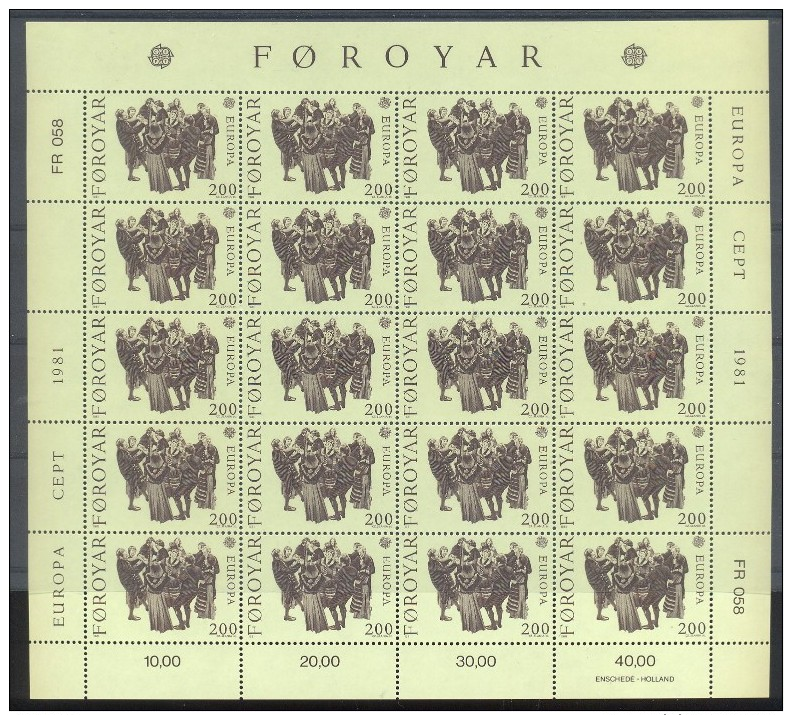 MAP17---- N° 63/64  MI  XX  MNH VELLETJES - Isole Faroer