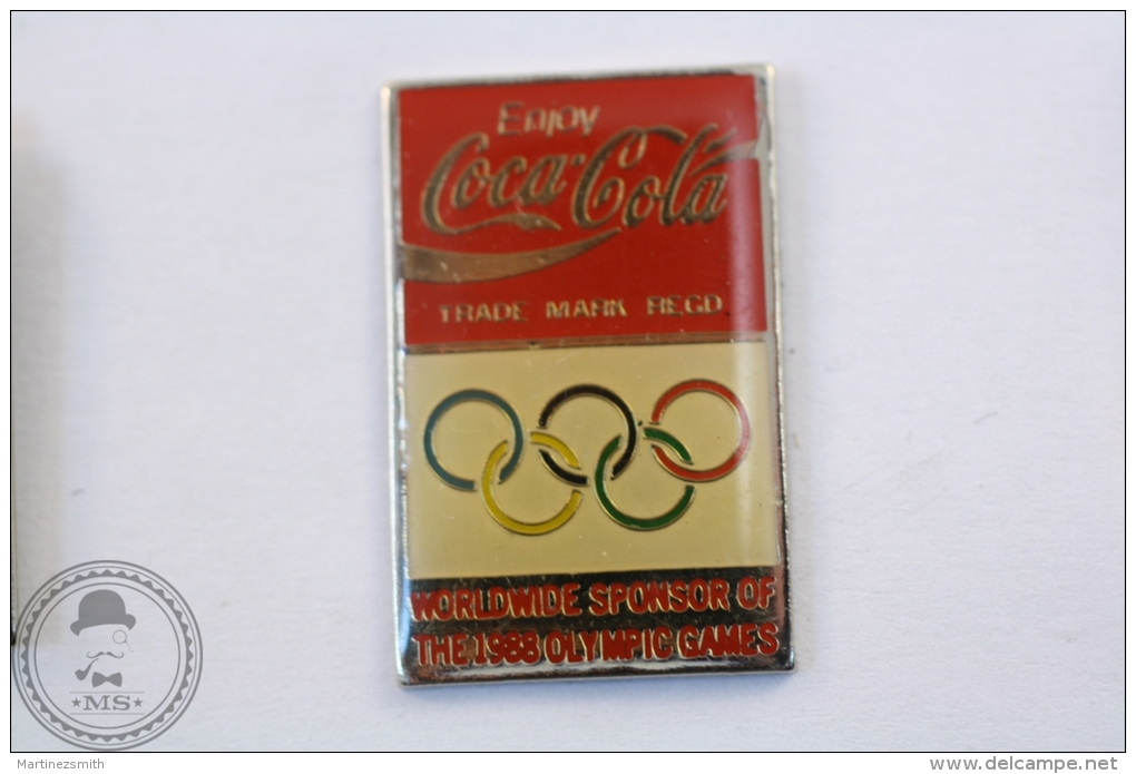 Coca Cola Worldwide Sponsor Of The 1988 Olympic Games Pin Badge - #PLS - Coca-Cola