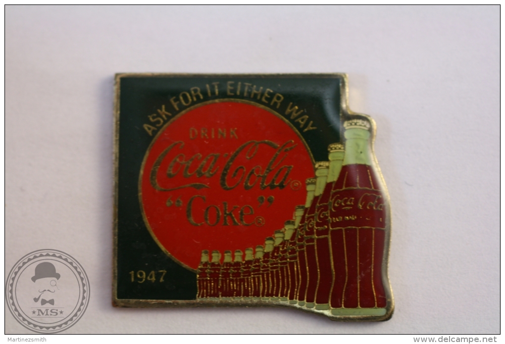 Vintage/ Retro Coca Cola Coke Advertising 1947 - Wilson Marketing 1985 - Pin Badge - #PLS - Coca-Cola