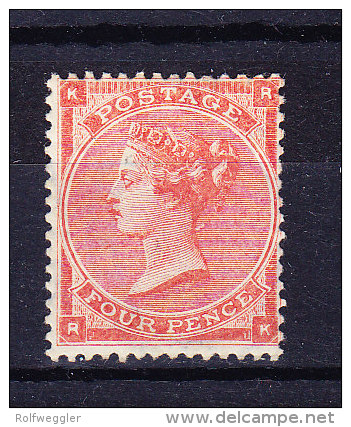 1863  SG 81 * Queen Victoria 4 D. Pale Red - Hair Lines - Nuovi