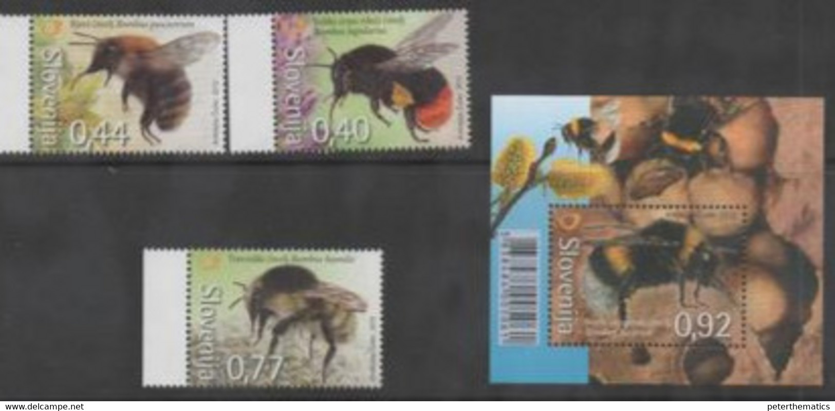 SLOVENIA,2012,  MNH, BEES, 3v+S/SHEET - Honingbijen